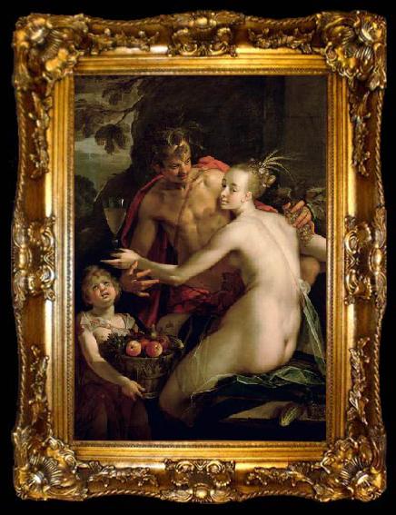 framed  Hans von Aachen Bacchus Ceres and Amor, ta009-2