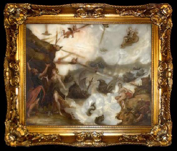 framed  Hans von Aachen und auf der Reckseite die Entfesselung der Winde durch Aeolus, ta009-2