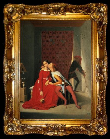 framed  Jean Auguste Dominique Ingres Gianciotto Discovers Paolo and Francesca, ta009-2