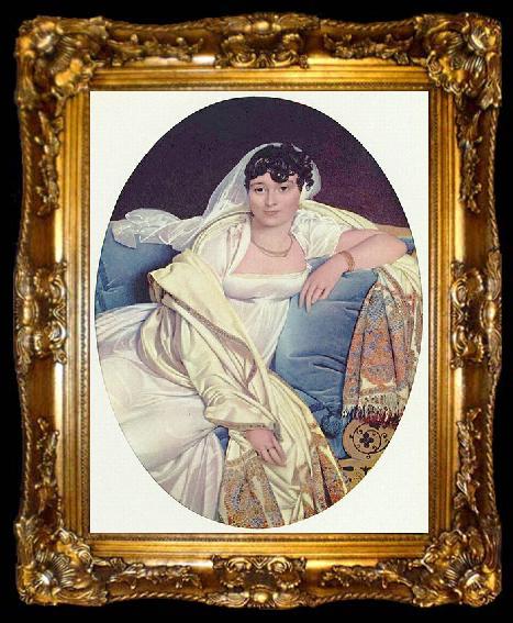 framed  Jean Auguste Dominique Ingres Portrat der Madame Riviere, ta009-2
