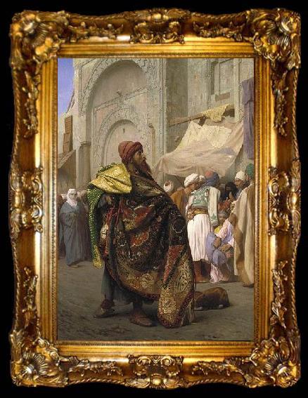 framed  Jean Leon Gerome Carpet Merchant of Cairo, ta009-2
