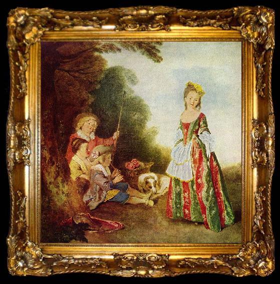 framed  Jean antoine Watteau Antoine Watteau, ta009-2