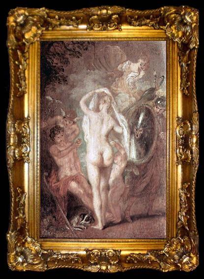 framed  Jean-Antoine Watteau Das Urteil des Paris, ta009-2