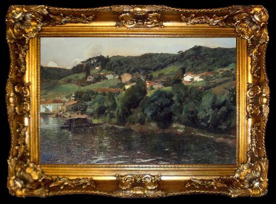 framed  Joaquin Sorolla Y Bastida Asturian Landscape, ta009-2