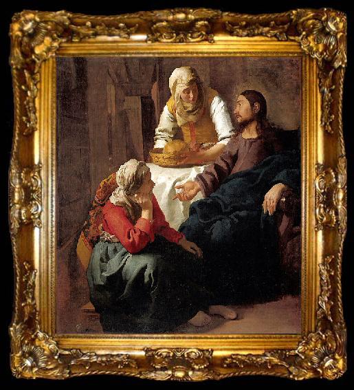 framed  Johannes Vermeer Christ in the House of Martha and Mary, ta009-2