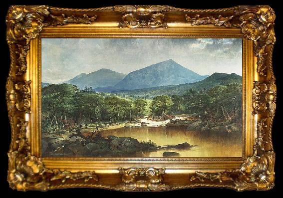 framed  John Mix Stanley River in a Mountain Landscape, ta009-2
