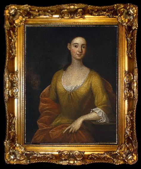 framed  John Smibert Portrait of a Woman, ta009-2