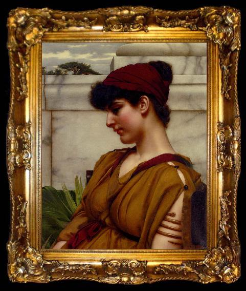 framed  John William Godward A Classical Beauty In Profile, ta009-2