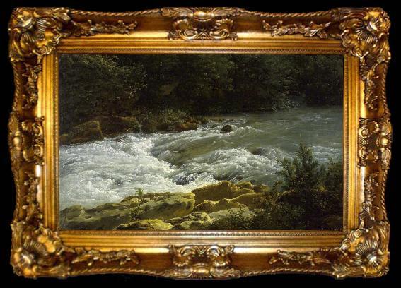 framed  Joseph Bidauld Running Stream at San Cosimato, ta009-2