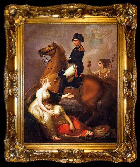 framed  Jozef Peszka Allegorical scene with Napoleon, ta009-2