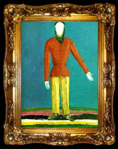 framed  Kazimir Malevich peasant, ta009-2