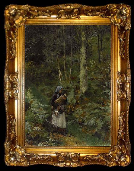 framed  Laura Theresa Alma-Tadema With a Babe in the Woods, ta009-2