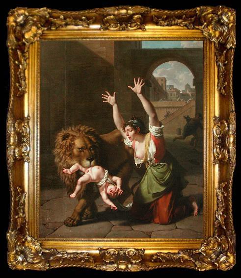 framed  Nicolas-Andre Monsiau Le Lion de Florence, ta009-2
