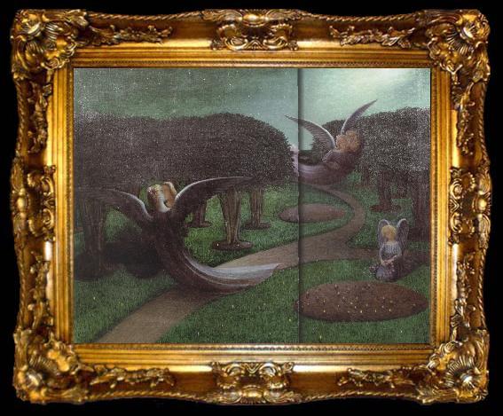 framed  Nuncques, William Degouve de les anges de la nuit, ta009-2