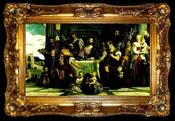 framed  Paolo  Veronese supper at emmaus, ta009-2