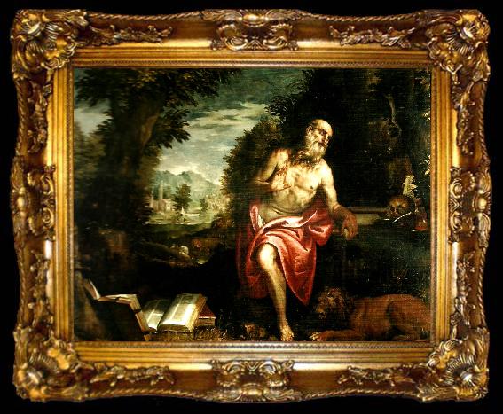 framed  Paolo  Veronese st. jerome, ta009-2