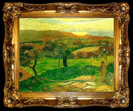 framed  Paul Gauguin landskap fran bretagne, ta009-2
