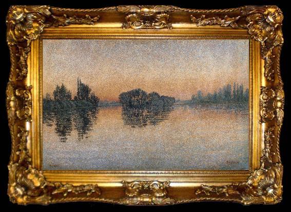 framed  Paul Signac sunset herblay, ta009-2