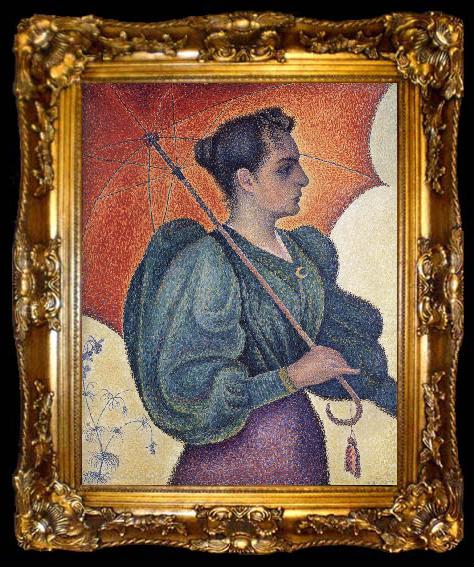 framed  Paul Signac woman with a parasol, ta009-2