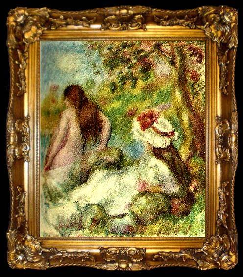 framed  Pierre-Auguste Renoir badet, ta009-2