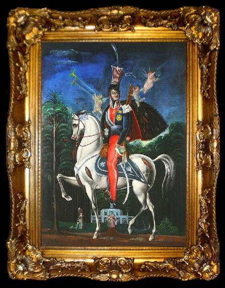 framed  Zygmunt Waliszewski Prince Joseph Poniatowski on horse, ta009-2