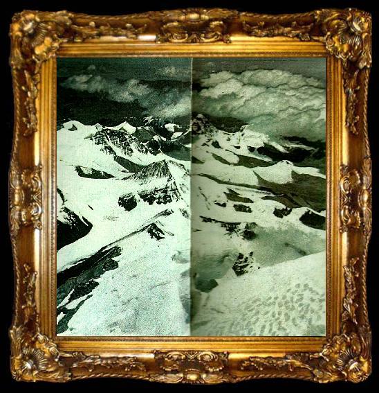 framed  unknow artist utsikt mot nordost fran mount everets topp, ta009-2