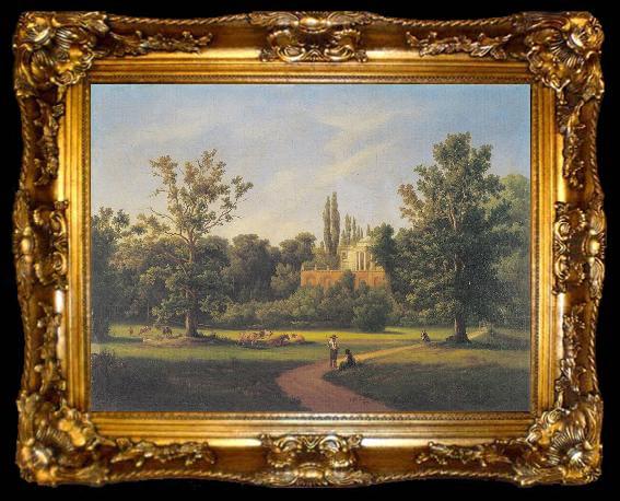 framed  unknow artist View of the Natolin Palace, ta009-2