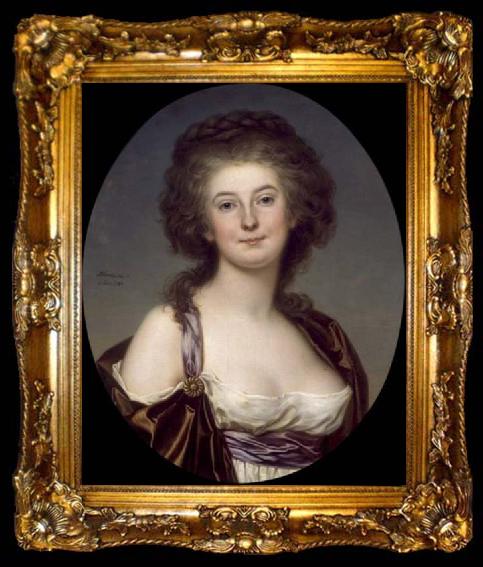 framed  Adolf Ulrik Wertmuller Mademoiselle Charlotte Eckerman (1759-1790), Swedish opera singer and actress, ta009-2