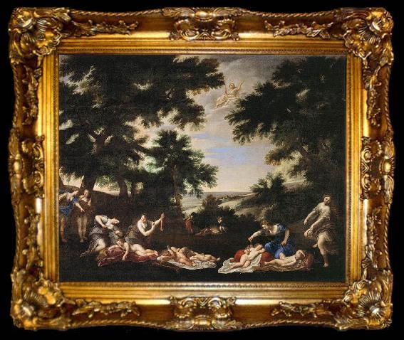 framed  Albani  Francesco The Cupids Disarmed, ta009-2