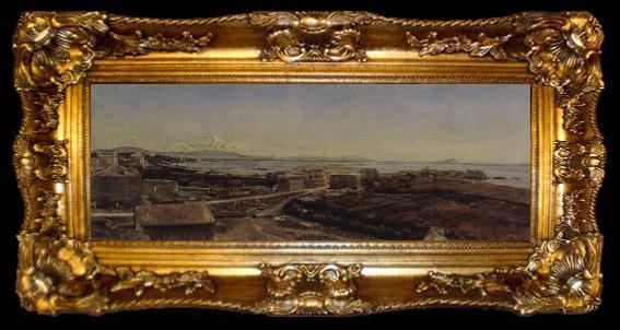 framed  Alexander Ivanov Torre del Greco near Pompeii and Naples, ta009-2