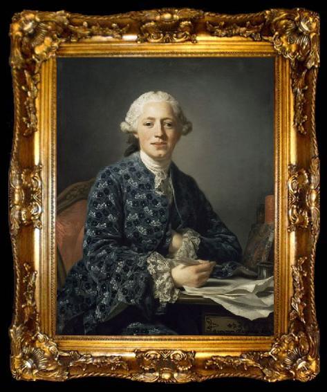 framed  Alexander Roslin Portrait of Baron Thure Leonard Klinckowstrom, ta009-2