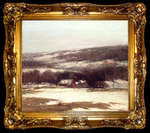 framed  Alexander Theobald Van Laer Winter Landscape, ta009-2