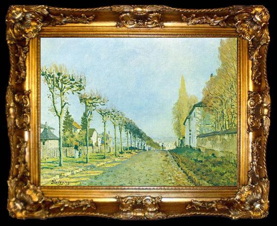 framed  Alfred Sisley Weg der Maschine, ta009-2