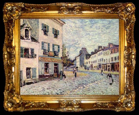 framed  Alfred Sisley Strabe in Marly, ta009-2