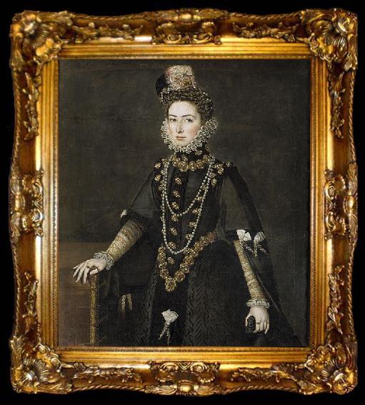 framed  Alonso Sanchez Coello Portrait of Catalina Micaela de Austria, ta009-2