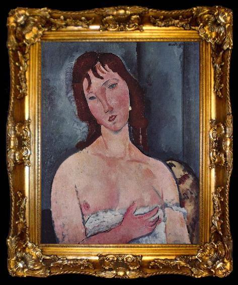 framed  Amedeo Modigliani Junge Frau, ta009-2
