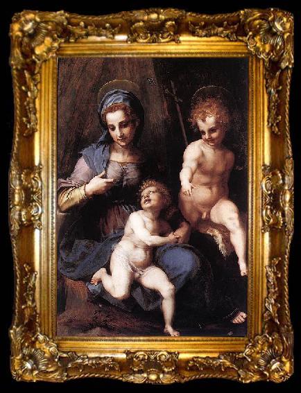 framed  Andrea del Sarto Madonna mit Hl Johannes, ta009-2