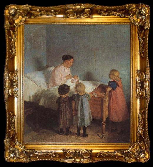 framed  Anna Ancher Little Brother, ta009-2