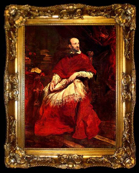 framed  Anthony Van Dyck Portrait of Cardinal Guido Bentivoglio, ta009-2