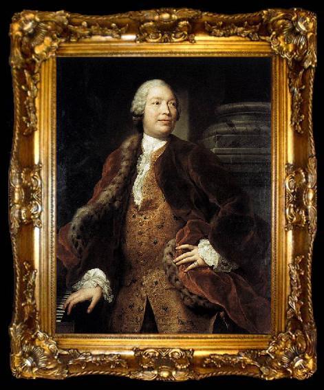 framed  Anton Raphael Mengs Portrait of Domenico Annibali (1705-1779), Italian singer, ta009-2