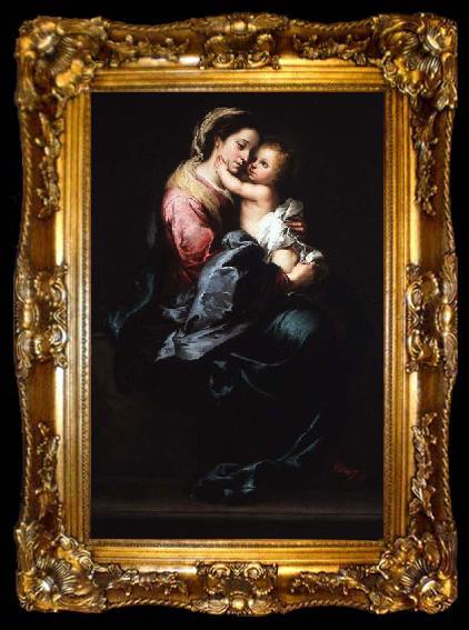 framed  Bartolome Esteban Murillo Virgin and Child,, ta009-2