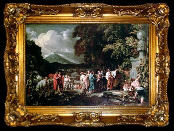 framed  Benjamin West Cicero and the magistrates discovering the tomb of Archimedes., ta009-2