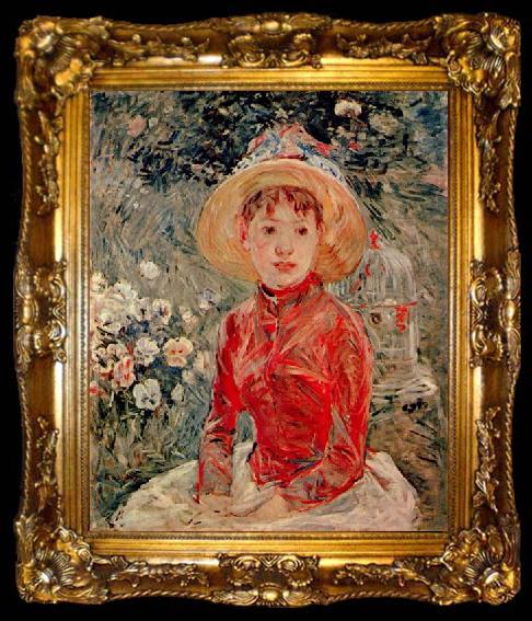 framed  Berthe Morisot Le corsage rouge, ta009-2