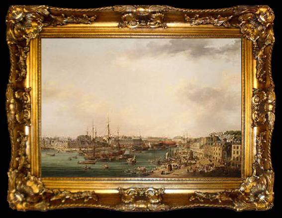 framed  Blarenberghe The Outer Harbor of Brest, ta009-2