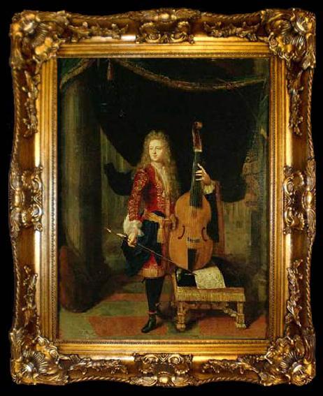 framed  Casper Netscher Portrait of Johann Schenck, ta009-2