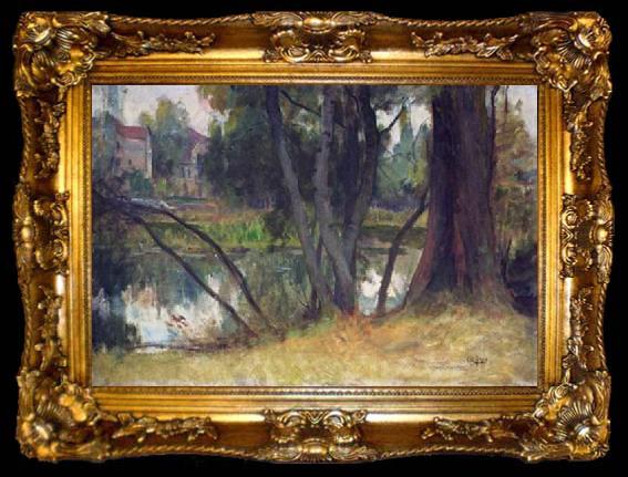 framed  Charles-Amable Lenoir Landscape close to the artist s house in Fouras, ta009-2