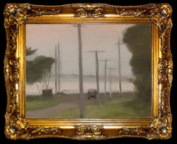 framed  Clarice Beckett Evening, painting, ta009-2