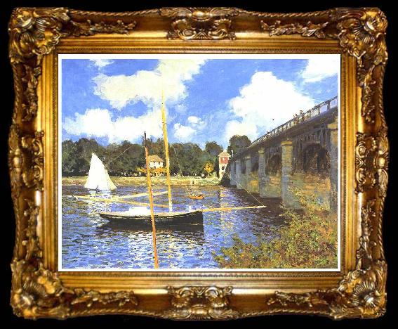 framed  Claude Monet Le Pont routier, Argenteuil, ta009-2