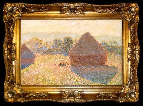 framed  Claude Monet Meules, milieu du jour, ta009-2