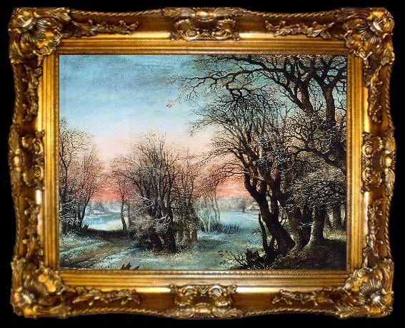 framed  Denys Van Alsloot Winter Landscape, ta009-2